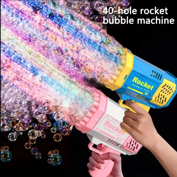 40 Hole Bubble Machine Fully Automatic Bubble Blowing Light Outdoor Bubble Machine without Battery without Bubble Water 4