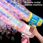 40 Hole Bubble Machine Fully Automatic Bubble Blowing Light Outdoor Bubble Machine without Battery without Bubble Water 3